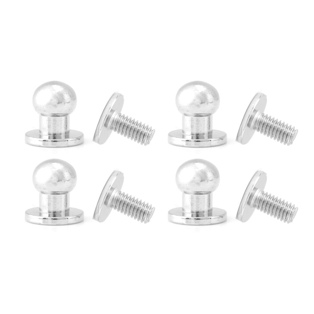 20pcs Round Head Solid Copper Nail Rivet Button DIY Leather Accessories(8*6mm silver)
