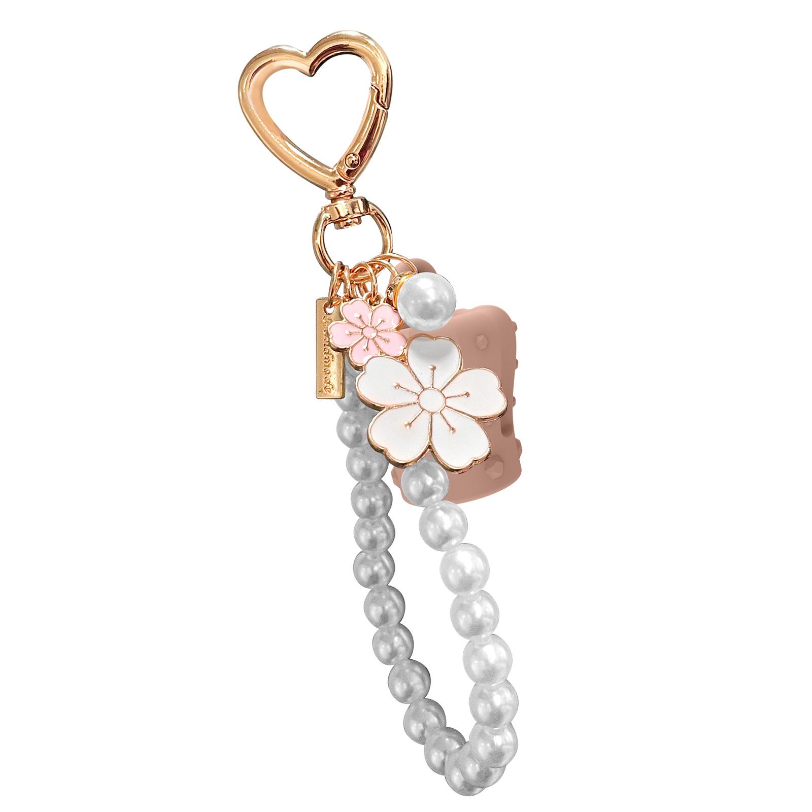 

Жемчужный бальзам для губ брелок колпачок клипса держатель портативный элегантный аксессуар подвесное украшение для путешествий и ежедневного использования кофейный