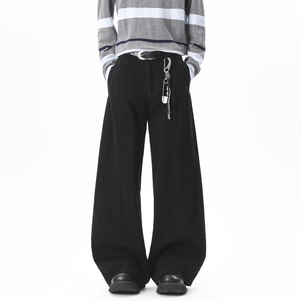 Overalls American Retro Men's and Women's Genderless Wear Deconstruction Design Loose Wide-leg Pants Ins Mopping Scimitar Pants