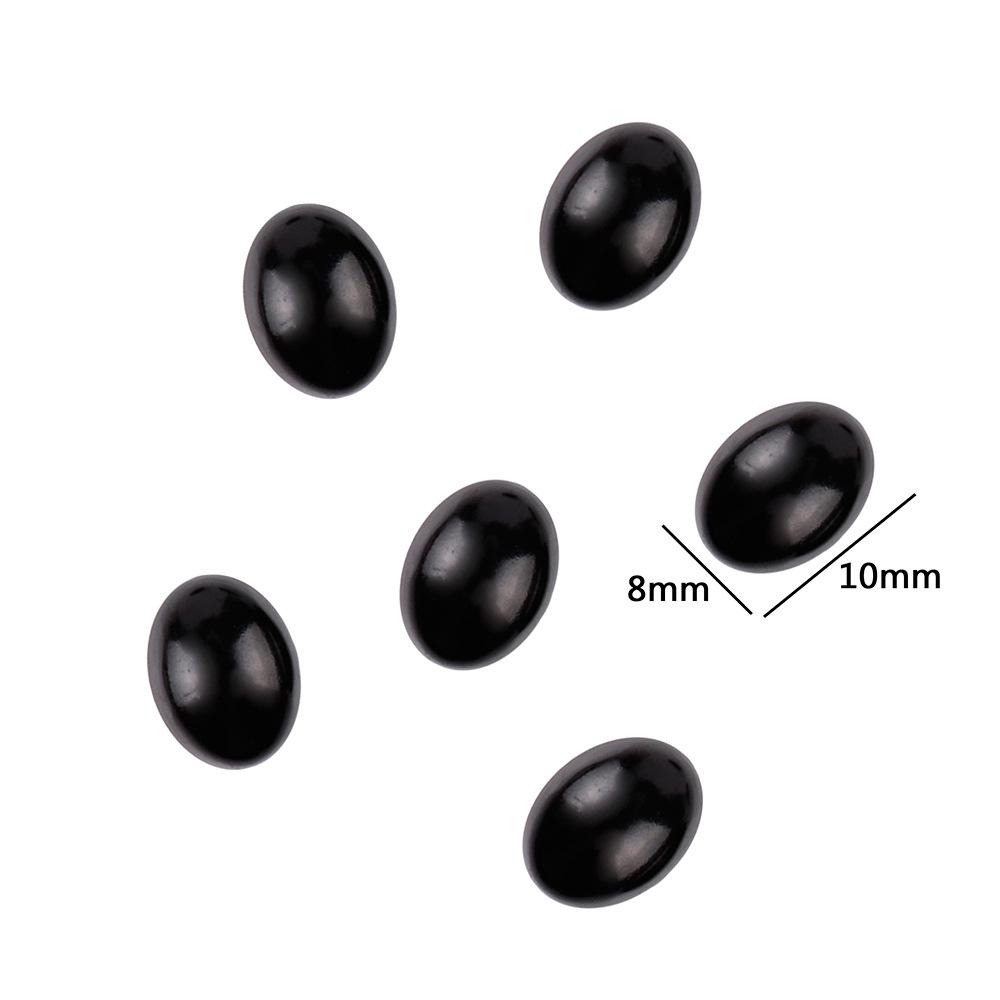 50-200pcs Black Plastic Safety Oval Simulated Eyes Nose DIY Stuffed Toys TeddyBear Eye For Doll Handmade Decoration Accessories