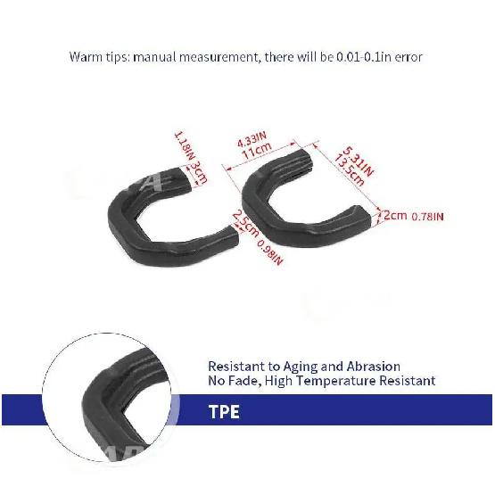 Exterior Car Front Bumper Tow Hook Protective Cover Tow Hook TPE Cover Fit for Dodge RAM TRX 2018 Up Car Accessories
