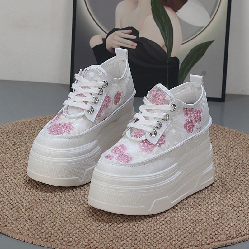 Fashion 12CM Women Summer Air Mesh Chunky Sneakers Sandals Platform Wedge Sandals Slides Shoes Mules Shoes Women Breathable