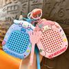 Unzip Magnetic Steel Ball Drawing Board Keychain Cute Schoolbag Pendant Car Key Chain Gift Magnetic Drawing Board