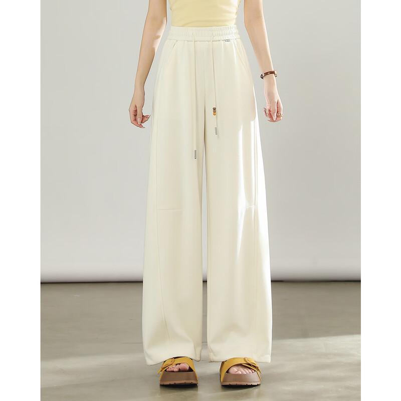 TERRE BLEUE Women's Casual Wide-Leg Track Pants