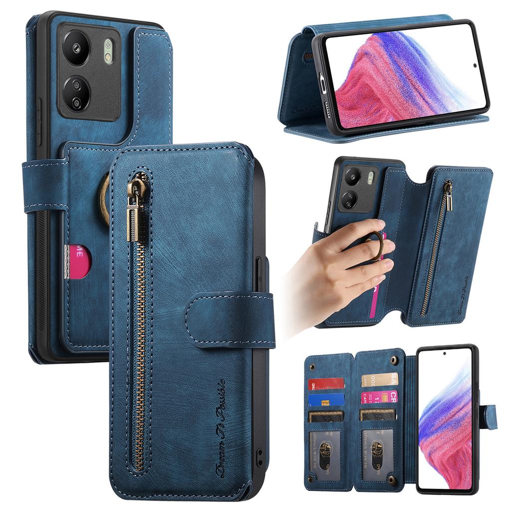 3-in-1 Luxury Leather Wallet Case for Xiaomi/Redmi series.Xiaomi 13 Lite/Poco X5/Redmi Note 12/12C...w/ Stand, Shockproof, RFID, Multi-Slot & Zipper