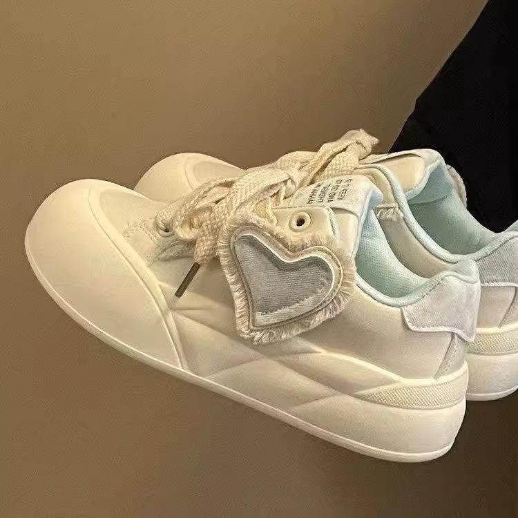 

Fashion niche original board shoes women s 2025 new summer platform white shoes versatile casual bread shoes 40 синий