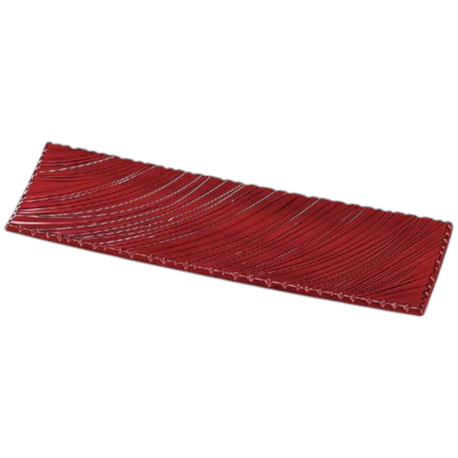 

Premium Nigiri Sushi Shinogi Wave Carved Plate with Negoro Made in Japan J-Kitchens Plate, 34cm, Lacquer, Shatter-Resistant,