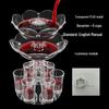 Set Decanter Lotus di Terza Generazione con Sei Bicchieri - Strumento per la Preparazione di Cocktail