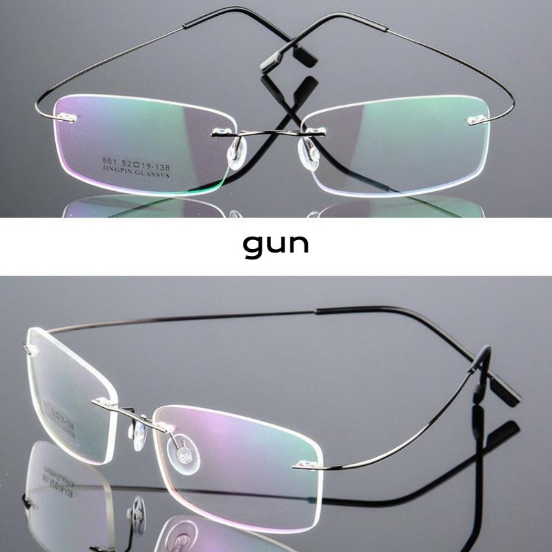 Flexible Ultralight Rimless Reading Glasses for Men Women Memory Metal Presbyopic Eyeglasses Strength +1.0 to +4.0