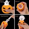 Creepy Pumpkin Pinch Toy 12Pcs Pop-up Ghost Squeeze Toy Stress Relief Head Sensory Halloween Toys Fidget for Party Favors Set