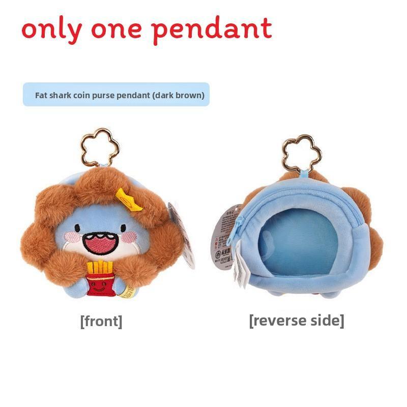 Coin Plush Shark Purse Pendant With Interactive Flip Design For Gift Kids