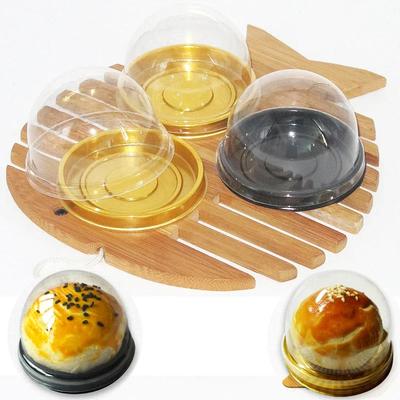 50pcs Mini Dome Cake Packaing Box Cupcake Mooncake Container Trays Decoration Bottom Wedding Favor Box Pastry Packaging Box