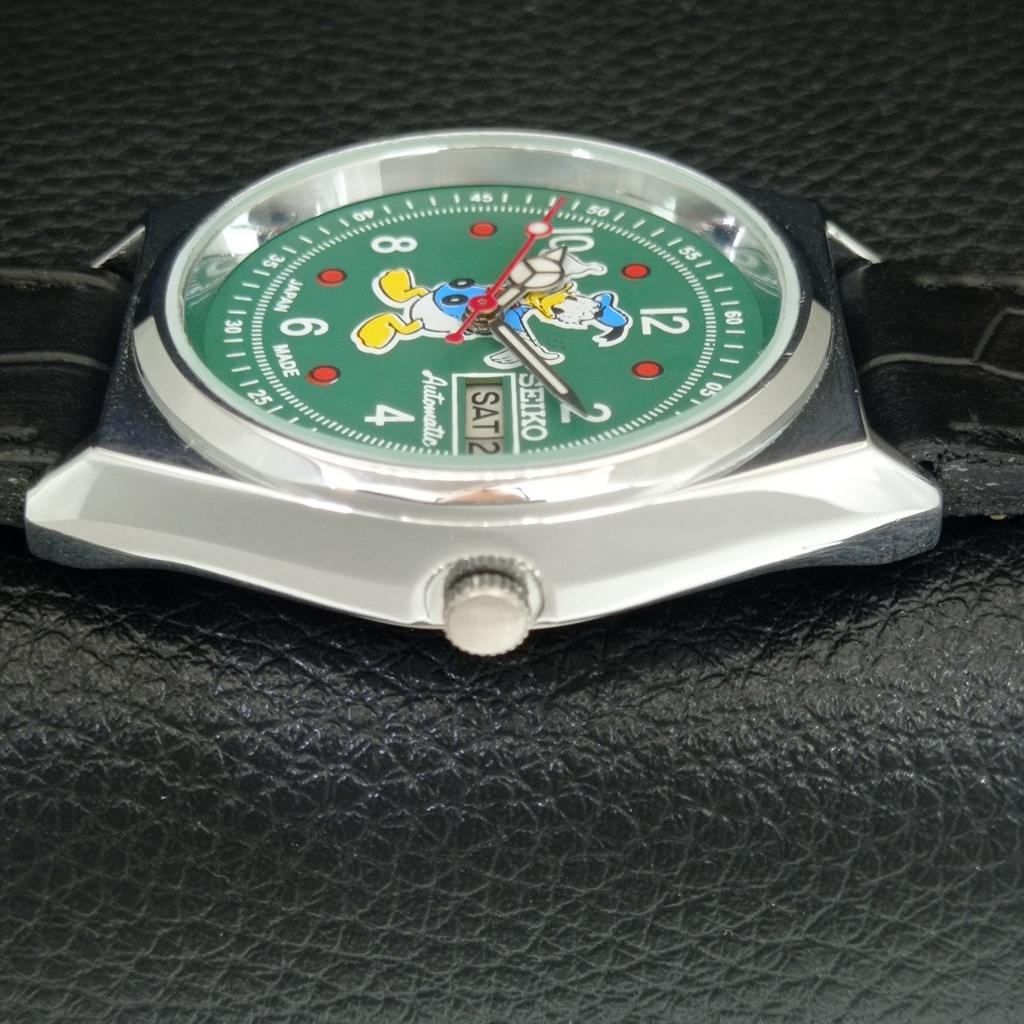 REFURBISHED SEIKO AUTOMATIC 6309A JAPAN MENS VINTAGE GREEN DIAL WATCH a443025-1