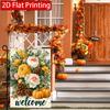 2D Flat - 2D Flat Autumn Flowers Pumpkin Thanksgiving Garden Flag (2) X 2 (1) Outdoor Garden Flag Double-Sided Home Decoration Courtyard Decoration O