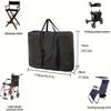 Rollator Travel Bag Waterproof Foldable Wheelchair Bag Large Capacity Oxford Cloth Storage Bag for Beach Chair Camping Table