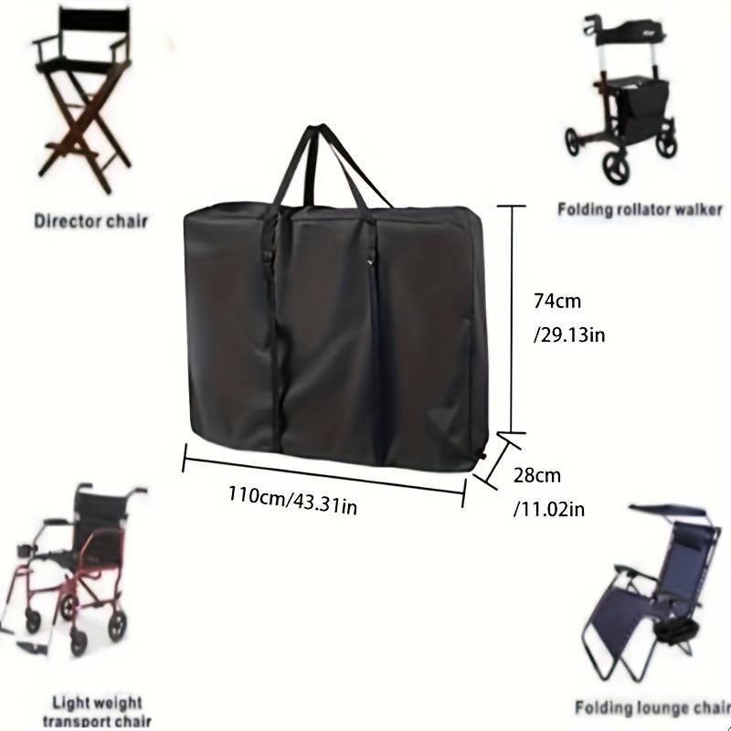 Rollator Travel Bag Waterproof Foldable Wheelchair Bag Large Capacity Oxford Cloth Storage Bag for Beach Chair Camping Table