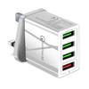 QC3.0 Fast Charging 4-Port USB Travel Charger with US/EU Plugs