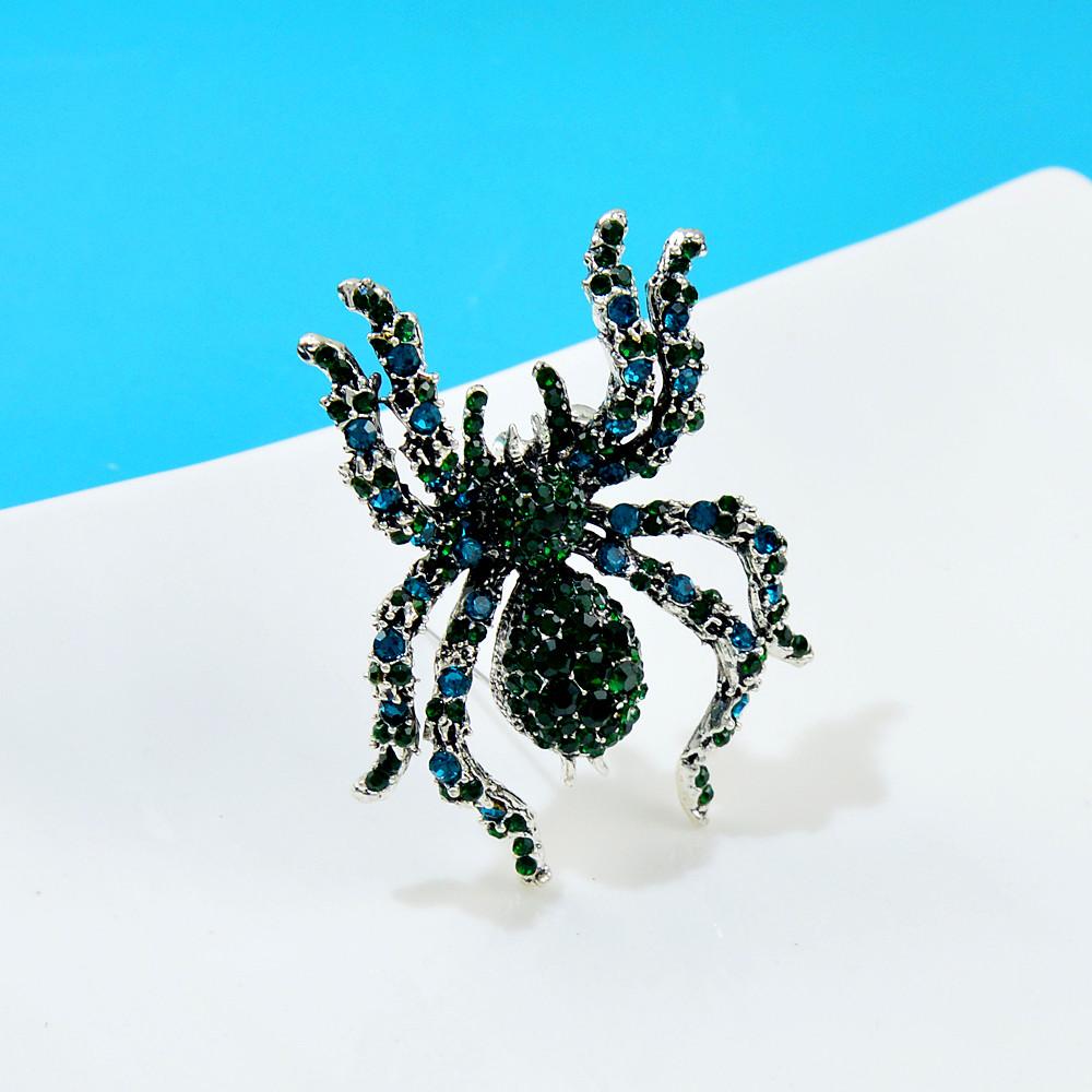 Cindy Xiang Kadınlar İçin Büyük Yapay Elmas Örümcek Broşlar Böcek İğnesi Vintage Palto Kazak Takı Yüksek Kalite 2 Renk Mevcuttur