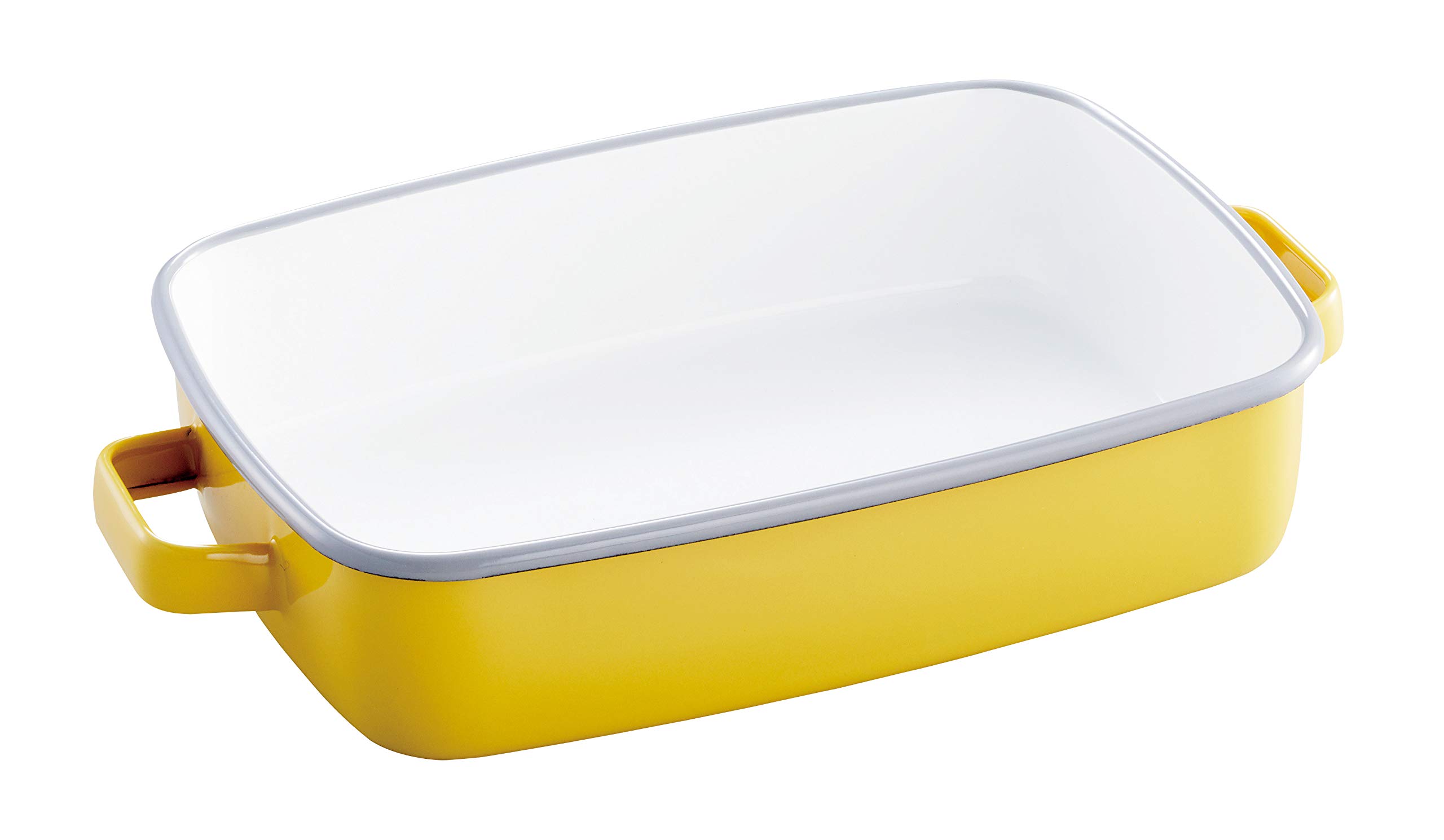 

365methods YY-HM.Y Fuji Enamel Oven Dish, Yellow x