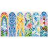 Stamped Cross Stitch Bookmark Set 6Pcs 14CT Floral Animal Pattern with Thread Needle for Adults