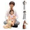 Yousheng Resin Hand-Painted Figurine Girl Embracing Horse/Hands Holding Sisters/Angel/Family Statue Sentimental Gifts for Women