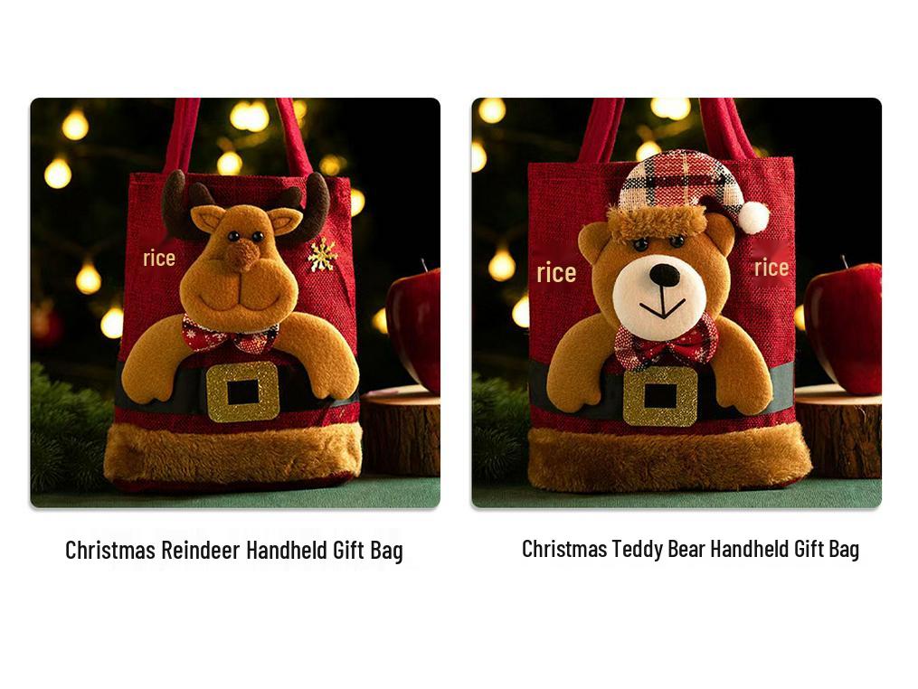 Mingguan Christmas Eve Candy Gift Tote Bags - Festive Decorations & Party Gifts