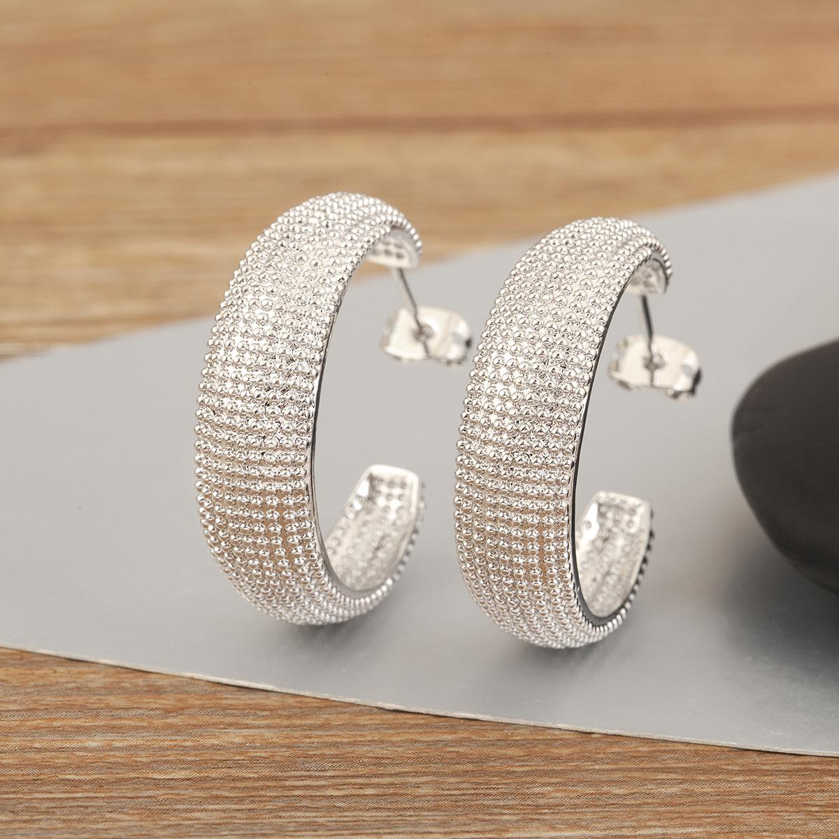 

Nidin Fashion Female Personality Geometry Copper Big Circle Hoop Earrings For Women Punk Rock Style Ear Jewelry Accessories Gift