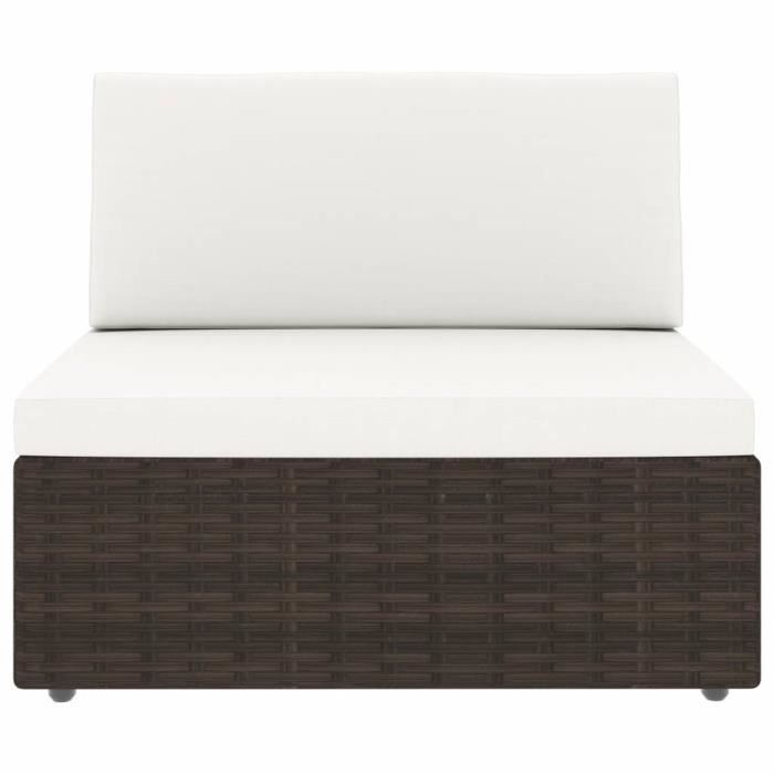 VidaXL Salon de jardin 4 pcs Résine tressée Marron