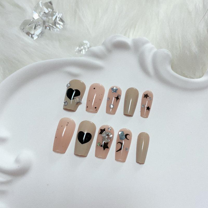 Luxurious Handmade Translucent Nail Tips for Autumn/Winter – Soft Texture, High-Class Feel