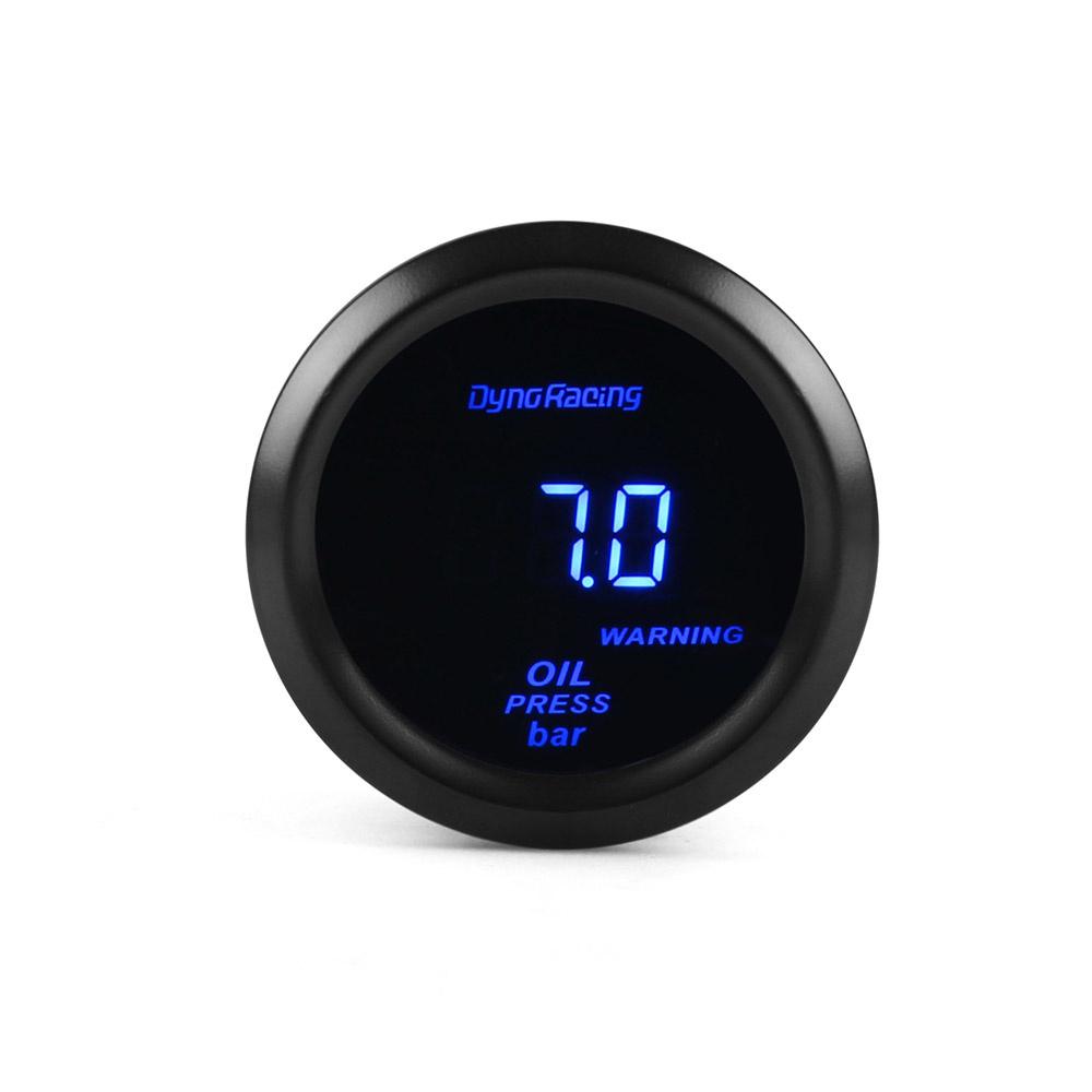 Dynoracing 2" 52MM Digital Oil pressure gauge 0-7bar Oil press gauge Blue led with sensor Car meter TT102445