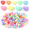 50pcs Candy Color Heart Acrylic Beads Loose Spacer Beads For Jewelry Making DIY Bracelet Necklace Phone Key Chain Accessories