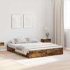 Storage Bed Frame Smoked Oak 140 X 200 Cm