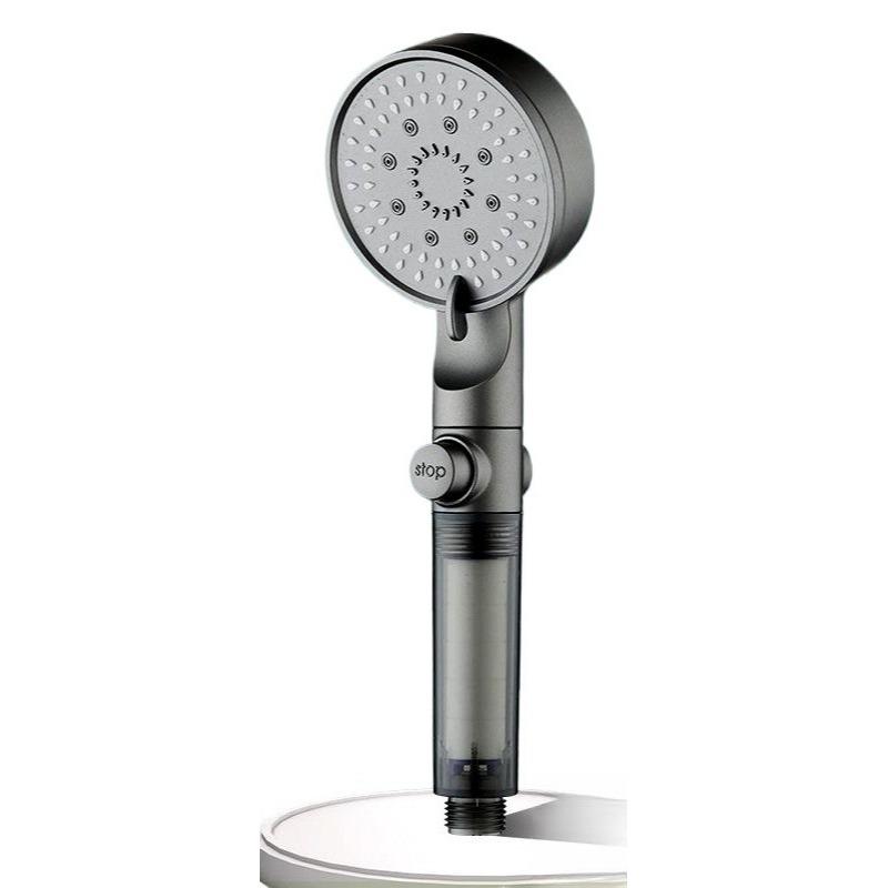 5 Modes High Pressure Shower Head Turbo Shower Handheld Adjustable Water Save Hangable Spray Easy Clean Durable Bathroom
