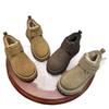 Fleece snow boots new winter cold-proof short tube Velcro thick-soled outdoor cotton shoes to keep warm