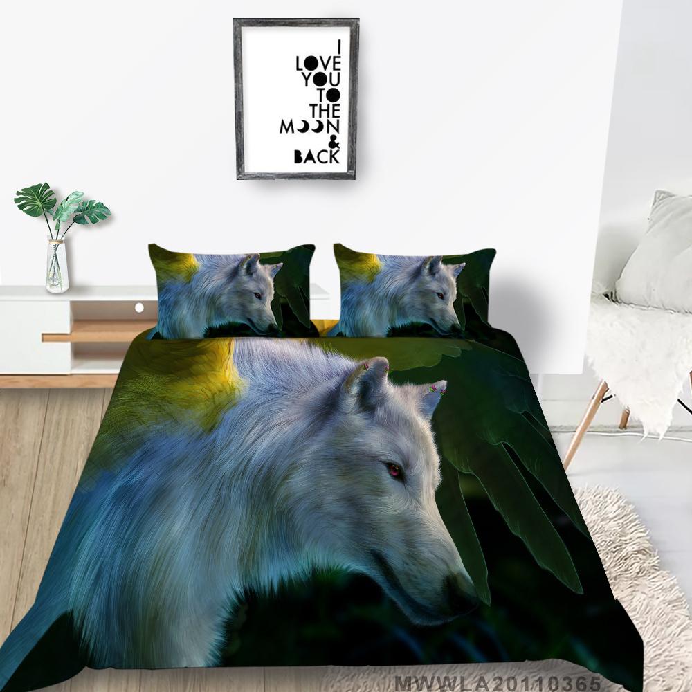 2023 neue Stil Doppel Größe Hause Bettwäsche 3D Wolf Druck Bettwäsche Abdeckung Anzug Einzigartiges Design Modische Bettwäsche Abdeckung Set Bettwäsche Abdeckung