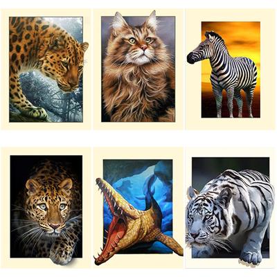 5D DIY Diament Haft Zwierzę Zebra Aligator Pełny Kwadrat Kot Diament Malarstwo Krzyżykowe Rhinestone Zdjęcia Wystrój Domu