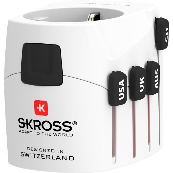 Adaptateur universel - skross - pro world 2 - blanc - compact et pratique