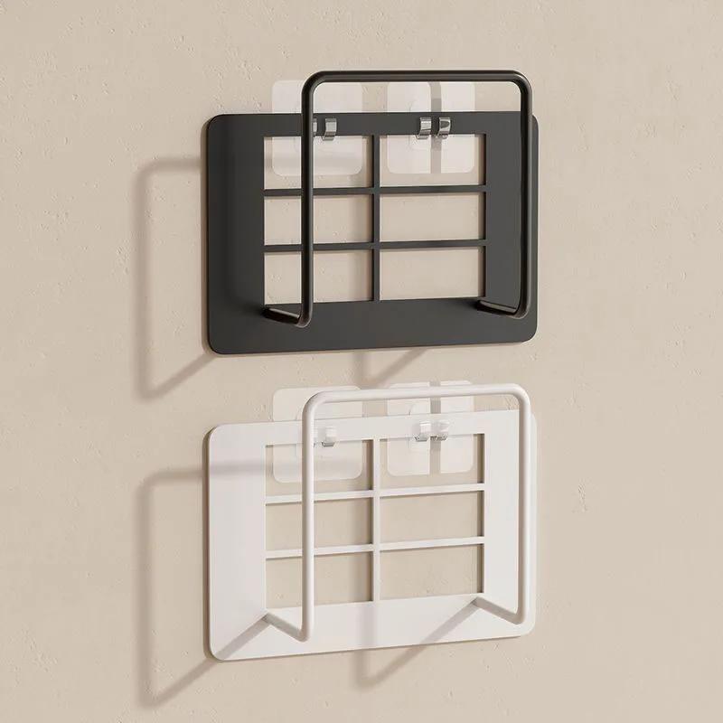 Wall Mount Router Stand Rack with Cable Management Design for Storage Box Bracket and Top Box, No Drilling Required, WiFi Rack,