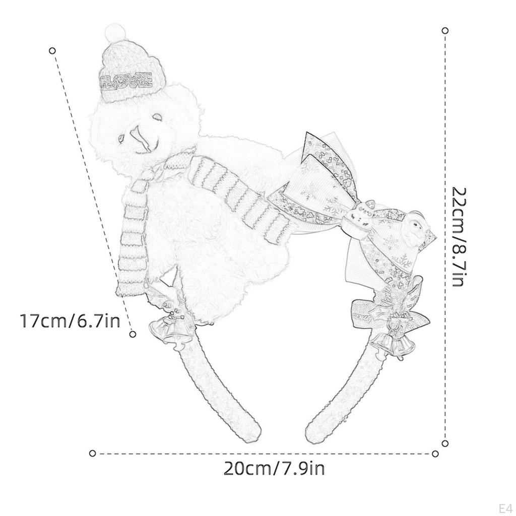 Christmas Bear Headband Headwear for Birthday Role Play