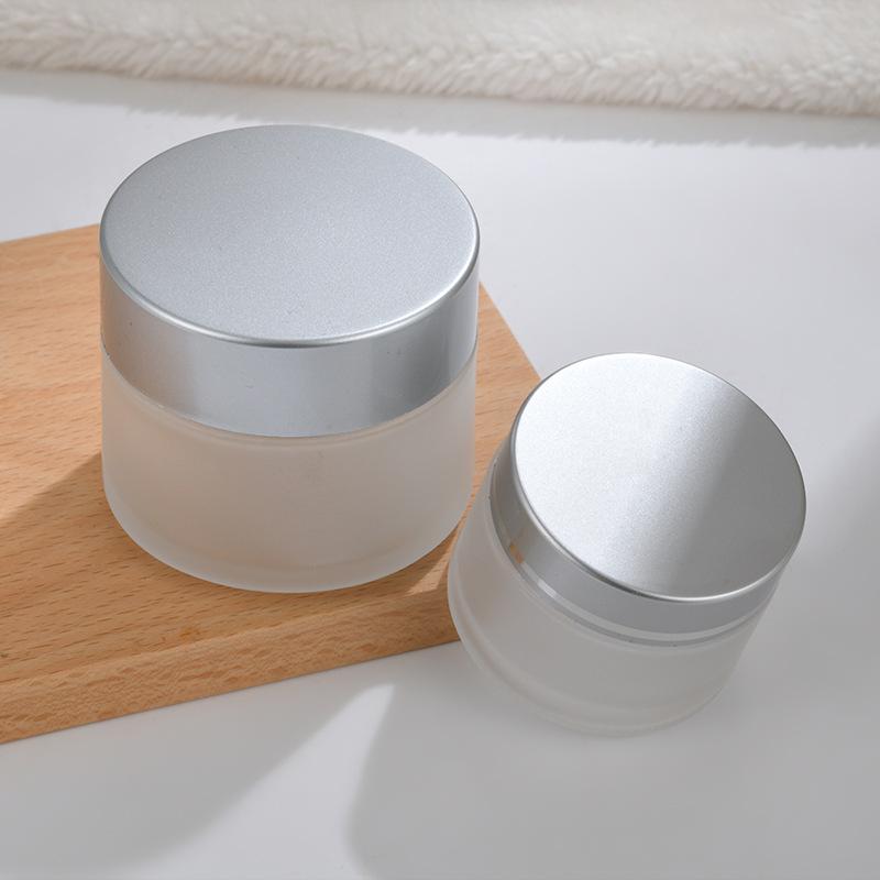 Frosted Glass Ointment Jar, Small Capacity Sealed Container for Creams
