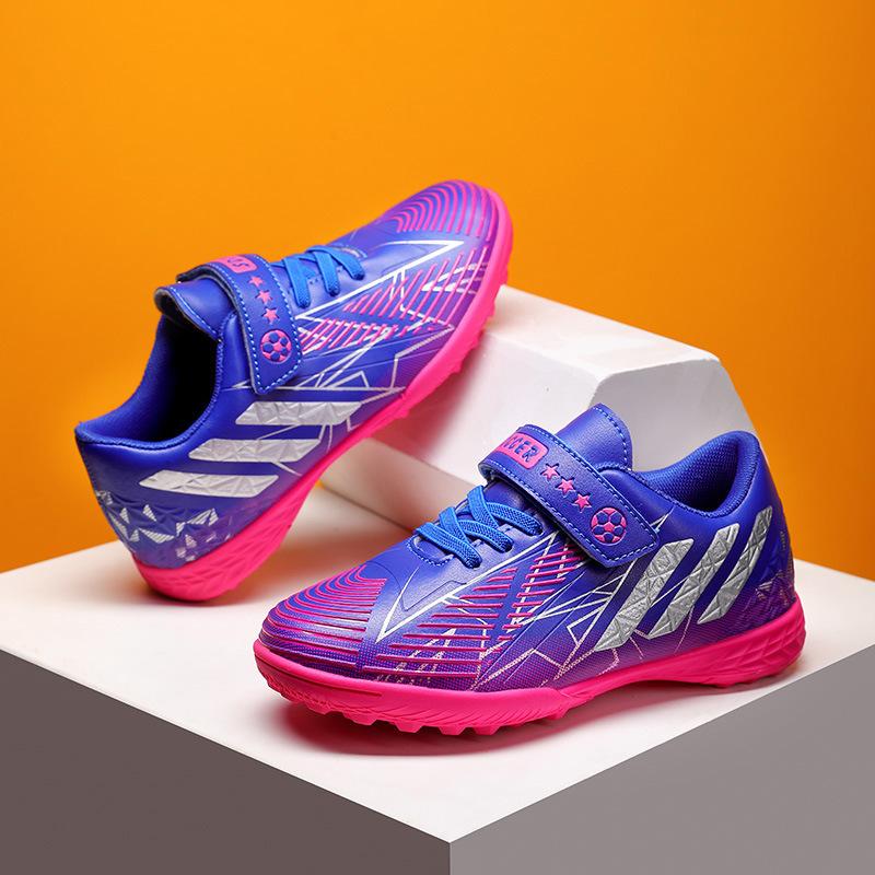 Children's Football Shoes Boys' and Boys' Men's Indoor Velcro Boys' and Children's Student Sneakers Broken Nails Training Shoes