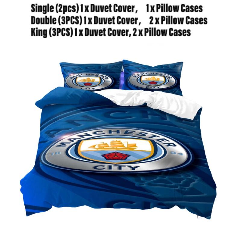High-quality Bed Linens 3-piece Set Digital Printed Design Mixed Fiber Material Queen Size