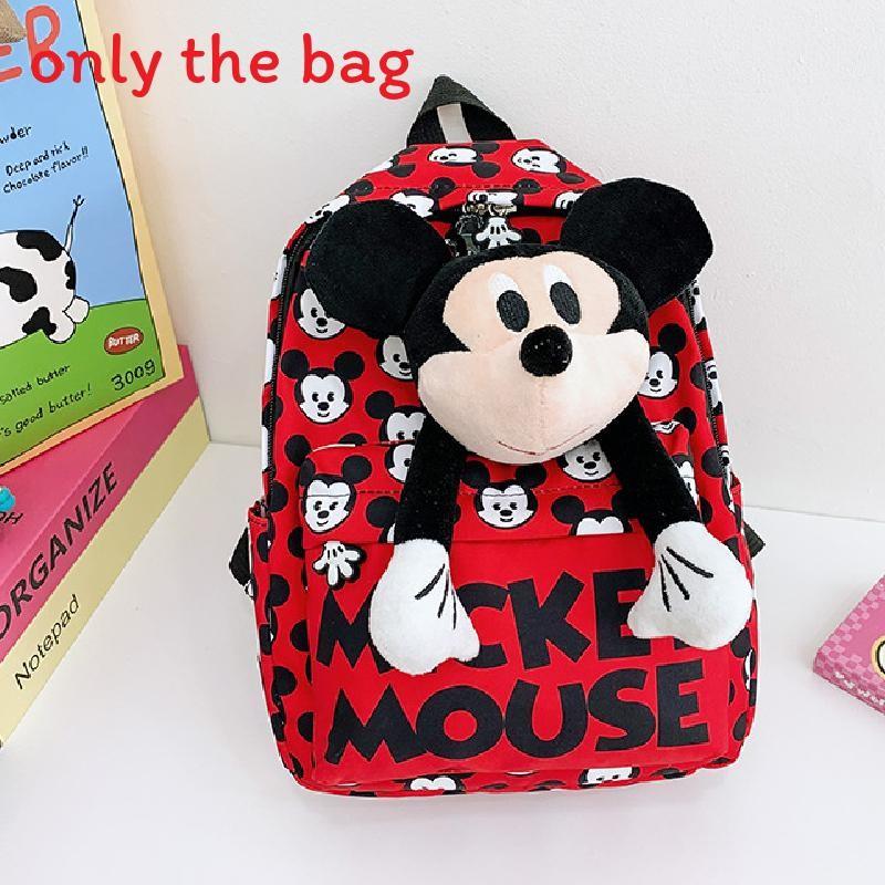 Disney Minnie Mickey Cartoon Printed Plush Doll Decoration Children Backpacks For Kindergarten Boys And Girls