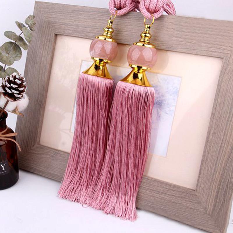 

1 пара подхватов для штор с кисточками, хрустальными шариками, держателями для бахромы, держателями для штор, пряжками, декоративными веревками, аксессуарами для комнаты