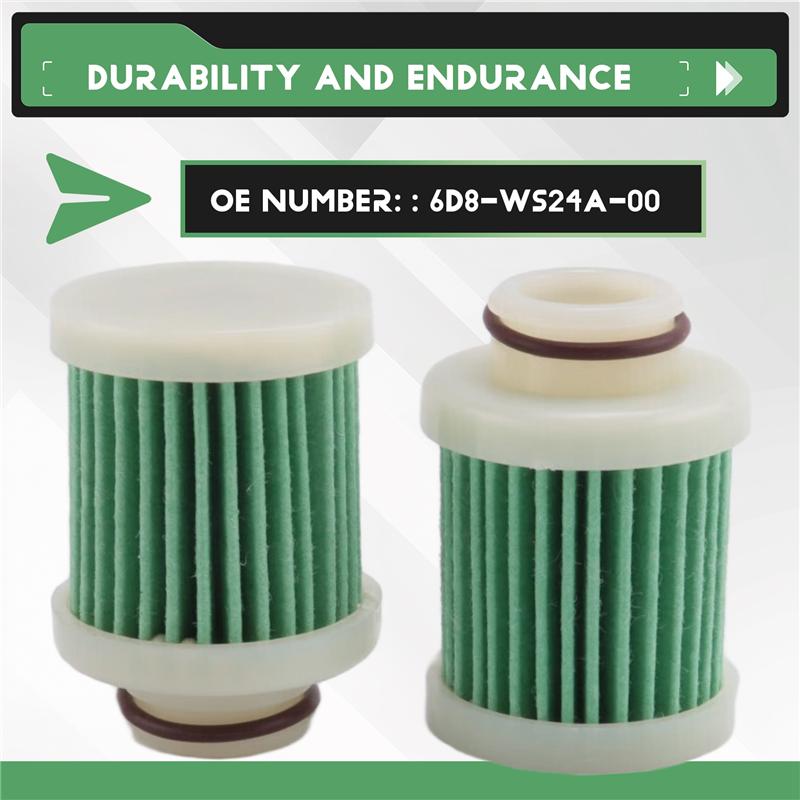 Precise 12Pcs 40-115Hp 4-Stroke Fuel Filter For Yamaha F40A F50 T50 F60 T60 Engine Marine Outboard Filter 6D8-WS24A-00