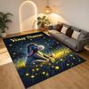 Custom Name Firefly Night Carpet Rug for Bedroom Living Room Home Sofa Decoration,Playroom Sofa Office Home Decor Game Large Decor Floor Mat