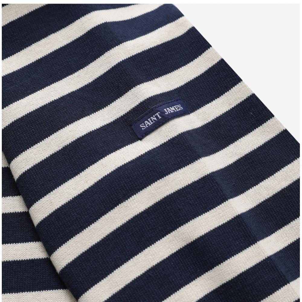 St. James 6870 Marine Ecru Meridien Modern Stripe Union Long Sleeve Tee