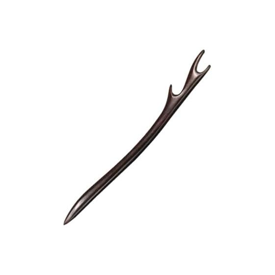 FRCOLOR Ebony Wood Hairpin, 7-inch Single-Prong Kanzashi Hair Stick, Japanese Style Hair Accessory for Formal Occasions, Weddings, and Daily Wear,