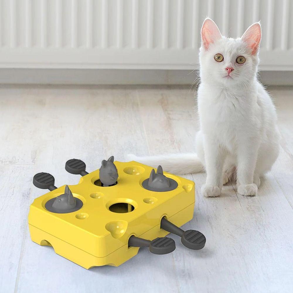 Estimulação Mental Gatos Alimentador Brinquedo Puzzle Alimentação Lenta Dispensador de Comida Treino de Animais de Estimação
