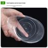 Thickened Disposable PP Plastic Round Soup Bowls with Lids